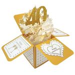 YiKaLus Perfect 40th Wedding Anniversary Pop Up Card for Husband Wife,Happy 3D 40 Years Together Gift for Him Her,Funny 40 anniversary cards for Parents,Best Anniversary Greeting Card for Couple