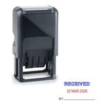 Received Date Stamp - Self Inking Dual Red/Blue Stamper - 39 x 23mm