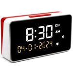 Talking Clock - Extra Loud Time and Date - for Elderly, Dementia, Hearing or Visually Impaired Seniors - Easy to Use Speaking Clock - Clear Neutral Male Voice