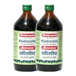 Baidyanath Khadirarishta | Ayurvedic Syrup for Skin Disorders | Blood Purifier, 450 ml - (Pack Of 2)