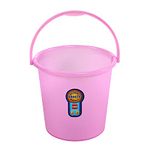 Cello Plastic Frosty Bucket Delux | Light Weight and Easy to Carry | Strong and Durable Buckets | Perfect for Use in Bathrooms, Kitchen & Wet Utility Areas | 18 Litre | Pink