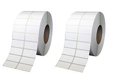 True-Ally 50x25 Direct Thermal Barcode Label Sticker - 2 x 1 inch - 50mm x 25mm - 2 Ups - 2000 Labels Per Roll - White Self Adhesive Sticker for Printing Barcoding (2 Roll Per Pack (4000 Labels))