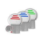 3-Pack Stainless Steel Lice Combs - Effective Nit and Dandruff Removal Tool for Kids and Adults