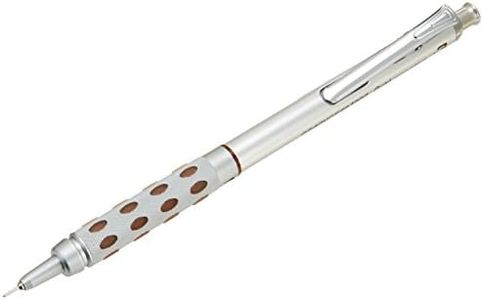 Pentel GraphGear 1000 0.3 Mm Mechanical Drafting Pencil | Metal Clip With Retractable Mechanism | Dual Metal & Rubber Grip | Pack Of 1 | Silver & Brown (PG1013)