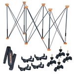 POWERTEC Arachni Flex Portable Workbench 2x4ft Collapsible Workstand - Heavy Duty Folding Work Table Base, 2500 lbs Capacity 36 Inch Work Height, No Assembly Mobile Work Station w/Carry Strap (71926)