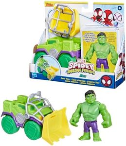 Marvel Spidey et Ses Amis Extraordinaires, Coffret Camion démolisseur de Hulk, Figurine avec véhicule et Accessoire, Jouets préscolaires