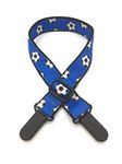 Book Bag Buddies Clip-On Shoulder Strap - Multiple Designs (Football Blue)