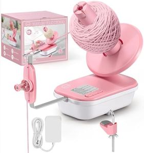 MIAOKE Electric Yarn Winder,High Speed Yarn Ball Winder Three Gears Adjustable 4-10oz Large Automatic Winder for Crocheting Convenient and Easy Use, Good Helper for Knitting Enthusiast-Cherry Pink