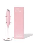 Smooth Operator Pink Handheld Electric Whisk, Milk Frother, Foam Maker for Protein, Coffee & More - Stainless Steel Stand Included