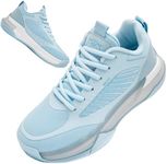 Beita Low-top Basketball Shoes for Women Volleyball Shoes Running Shoes Fashion Platform Sneakers Anti Slip Breathable for Daily Air Cushion Leisure Work Walking Comfortable All Day Thick Light Blue