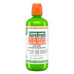 TheraBreath Fresh Breath Oral Rinse, Value Size, Clinically Shown to Fight Bad Breath for 12 Hours, Alcohol & Dye Free Mouthwash, Certified Vegan, Halal, Kosher, Gluten-Free - Mild Mint, 1L
