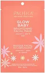 Pacifica Sheet Face Mask - Glow Baby Brightening Facial Mask w/Vitamin C, Aloe & Kelp – Cooling Mask for Dark Spots & Fine Lines - Clean Beauty Vegan & Cruelty-Free Dermatologist Tested