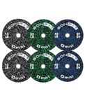 EONFITOmni Olympic Weight Plates Bumper Plate Color Fleck 2 inch Low-Bounce Rubber Plates Set 160lb for Weight Lifting & Strength Training Home Gym