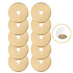 AUTOTOOLHOME Titanium Rotary Cutter Blades 60mm 10 Pack Replacement Quilting Scrapbooking Sewing Arts Crafts Farbric Paper Cutting Tool