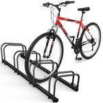 VOUNOT® 4 Bike Stand Floor or Wall Mounted Bike Rack for Garage Bicycle Parking Rack Cycle Storage Locking Stand, Black