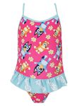 Bluey Swimsuit | Girls Swimming Costume | Girls' One-Piece Swimsuits | Rosa 5-6 Years