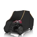 KEMIMOTO UTV Cover with Reflective Strip, UTV Cover Waterproof Compatible with Polaris Ranger RZR 570 700 800 900 S 1000 XP Protect Your SxS Vehicle from Rain Snow Dirt UV Damage