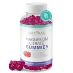 Natural BioScience Magnesium Citrate Gummies | 180 Magnesium Supplements - 100mg of Magnesium Citrate per Serving | Raspberry Flavoured - Suitable for Adults & Children | Sugar Free, Non-GMO & Vegan