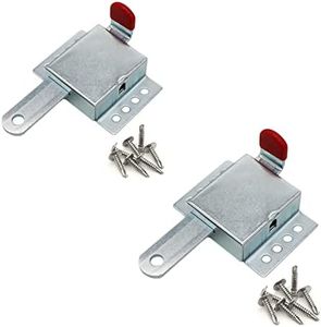 2 Pieces Heavy Duty Inside Deadlock, Galvanized Steel Garage Door Slide Lock for Most Garage Doors, Garage Door Locking Slide Latch for Manual Open