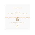 Joma Jewellery A Little Gold MARVELLOUS MUM Bracelet | 17.5cm Stretch Adjustable Wrist Stacking Bracelet