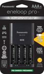 Panasonic K-KJ75K3A4BA Advanced Battery Charger with USB Charging Port and 4AAA eneloop pro High Capacity Rechargeable Batteries