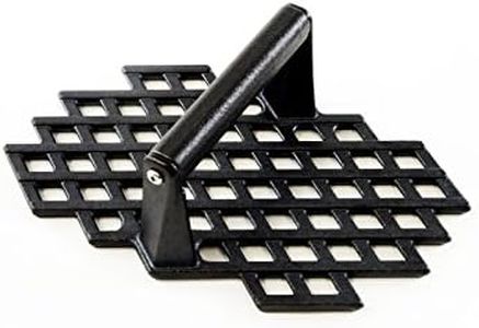 Charcoal Companion CC5159 Cast Iron Grill Marks Press