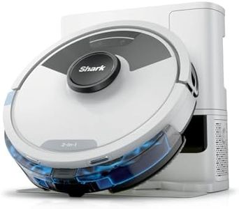 Shark Matrix Plus 2-en-1 Aspirateur Robot Laveur – Base autovideuse de 60 Jours – Nettoie Tapis, sols durs et Poils d’Animaux – Navigation 3D LiDAR – Wi-FI/App – 2 tampons et 2 brosses Inclus – Blanc