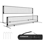 SANGMUCEN 16.5ft Portable Badminton Net Set, for Volleyball, Pickleball, Soccer Tennis, Easy Setup,Black TBN005H