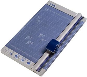 CARL MFG Rotary Trimmer, 12-Inch Cutting Length, 10-1/4 x 12 x 3/4 Inches, Gray (CUI12200), Blue and Gray