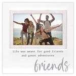 Malden International Designs 4x6 Friends Expressions Rustic Whitewash Picture Frame