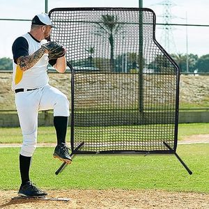 KAIDIDA Baseball Z Screen Protector Net 7X7 FT Portable Z Shaped Softball Batting Nets for Indoor Outdoor Baseball Protective Screen Pitching Net for Softball Field