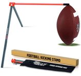 True Strike Pro Football Kicking Holder Tee Field Goal Kicking Holder Compatible with All Ball Sizes - Super Strong Football Tee with Free Bonus Kick Improvement Tracker