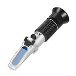 Honey Refractometer,V·RESOURCING Hand Held Be'(Baume)/Brix/Water Refractometer for Honey Test,Tri-Scale(Baume:38-43°;Brix:58-92%;Water:12-27%)