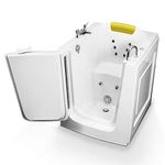 Energy Tubs Walk-in Bathtub 31 in. x 38 in. Luxury Whirlpool Massage and Faucet Set (White) (Left Drain)