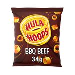 Hula Hoops Crunchy Potato Ring Crisps 34g x 32 (BBQ Beef)