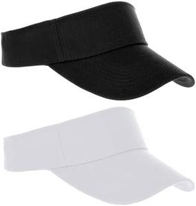 YIYUIUR 2 Pcs Sun Visor Hats for Women Men Tennis Golf Visor Hat for Outdoor Sports Golf Running Brown