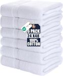 Utopia Towels - 6 Pack Bath Towel Set, 100% Ring Spun Cotton (60 x 120 CM) Medium Lightweight and Highly Absorbent Quick Drying Towels, Premium Towels for Hotel, Spa and Bathroom (White)