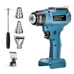 Heat Gun Cordless for Bosch 18V BAT618 Battery Hot Air Gun with 4 Nozzles, Battery Heat Gun for Welding, Bending Pipes, Colour Removal.(No Battery)