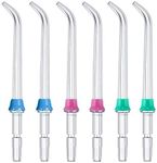 Replacement Classic Jet Tips Compatible with Waterpik Water Flossers and Other Brand Oral Irrigators, Flosser Refill Replacement Heads, Classic Jet Nozzle Accessories (6-Pack)