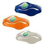 Power Balance The Original Genuine Performance Wristband, Silicone Rubber Wristbands Bracelets Sports Bracelet Wristband for Men Women, Power 3 Pack Bangles, Safe Waterproof Lightweight Durable, Size