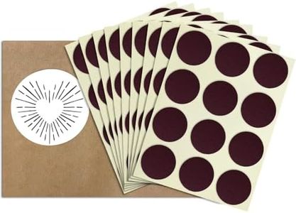 .75” Circle Match Striker Stickers – 100 Pieces | Brown Match Strike Paper with Adhesive Pre-Cut in Circles for Easy Match Lighting | Also Available in Bumble/Dotted Pattern or Charcoal & Many Sizes