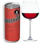 Buzzkill Wines- Non Alcoholic Cabernet Sauvignon Red Wine| Dealcoholized California Dry Red Wine, Gluten-Free, Alcohol-Free,Low Sugar, 70 Calories, Pack of 4, (8.4 fl. oz. each can) 33.8 FL Oz