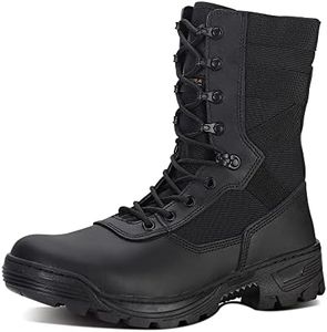 SAILOFO Men's Military Boots lightweight Tactical Boots jungle Hunting Hiking Boots, Black, 12