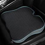 inaepeak Car Seat Cushion for Driving, Wedge Coccyx Cushion with Memory Foam, Breathable Mesh Cover/Washable/Non-slip, Booster Seat Cushion for Short People, Truck Driver (Black)