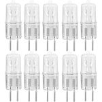 10 Pack Halogen Light Bulb Electric Oil Warmer Bulb Clear Lens Dimmable Q35/G5.3/CL/120V G5.3 JCD 35 Watt 120 Volt Replacement Candle Warmer GE Oven Microwave Oil Aromatherapy Lamp Incense Diffuser