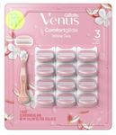 Venus Gillette 3 Razor Blade ComfortGlide White Tea with 12 Gel Cartridges