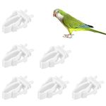 Bird Cage Food Holder,6PCS Plastic Bird Cage Feeder Clips,Parrot Vegetable Fruit Clips,Bird Cage Feeding Accessories for Budgie Parakeet Cockatoo Macaw Cockatiel Conure