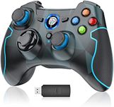 EasySMX Wireless 2.4g Game Controller Support PC (Windows XP/7/8/8.1/10) and PS3, Android, Vista, TV Box Portable Gaming Joystick Handle (Wireless Game Controller Camouflage)