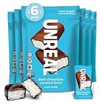 UNREAL Dark Chocolate Coconut Bars | 3g Sugar | Certified Vegan, Gluten Free, Fair Trade, Non-GMO | No Sugar Alcohols or Soy | Pack of 6