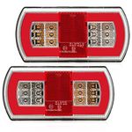 DARKGUARD 2 x Rectangular LED Trailer Lights Submersible, Led Tail Lights For Trailer Tractor